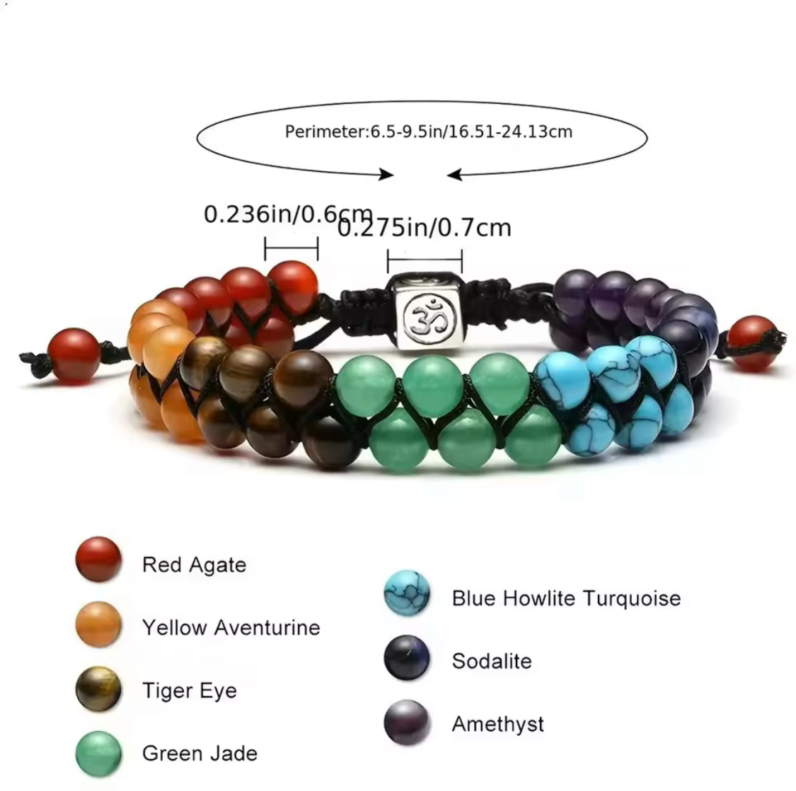 Bracelet 7 Chakras – Harmonie, Équilibre & Sérénité